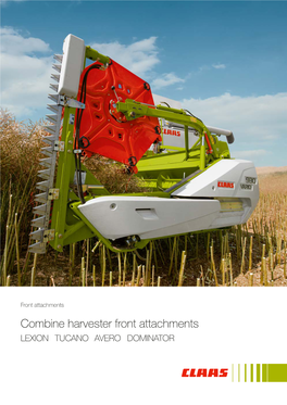 Brochure Combine Harvesters Front Attachments