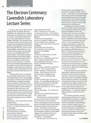 Cavendish Laboratory Lecture Series