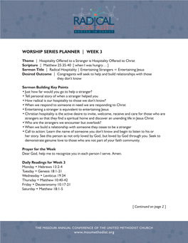 Worship Series Planner | Week 3