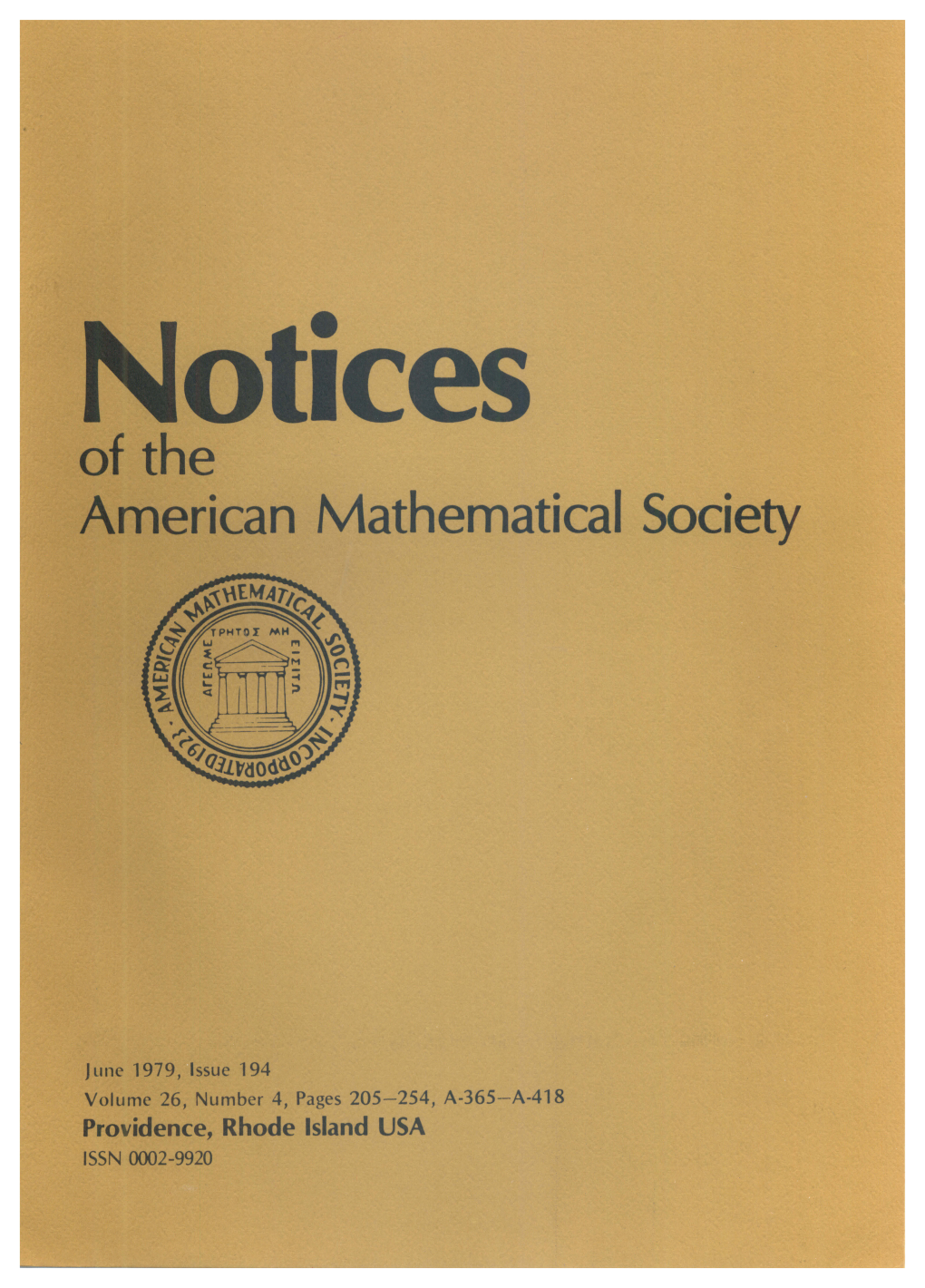 Notices of the American Mathematical Society