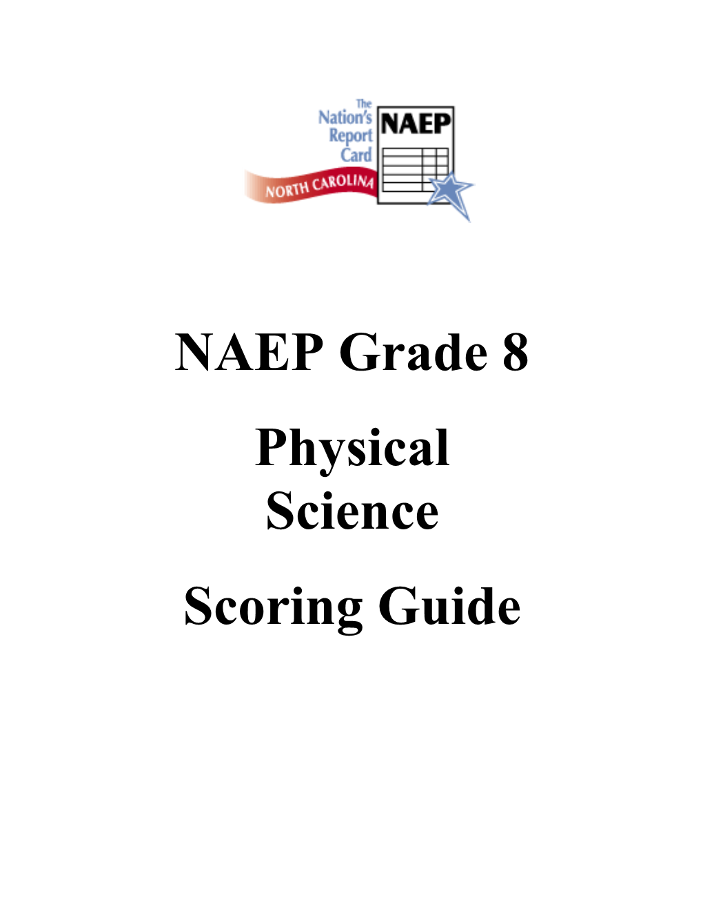 National Assessment of Educational Progress (NAEP) Released Items