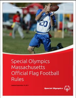 Special Olympics Massachusetts Official Flag Football Rules