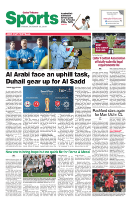 Al Arabi Face an Uphill Task, Duhail Gear up for Al Sadd
