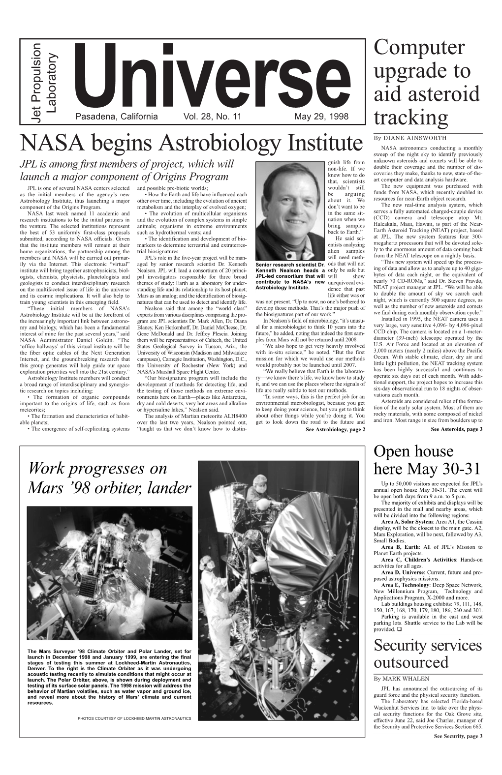 NASA Begins Astrobiology Institute