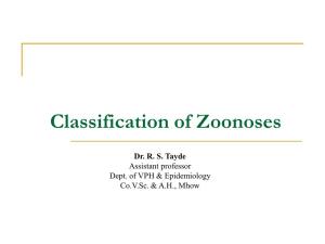 Classification of Zoonoses