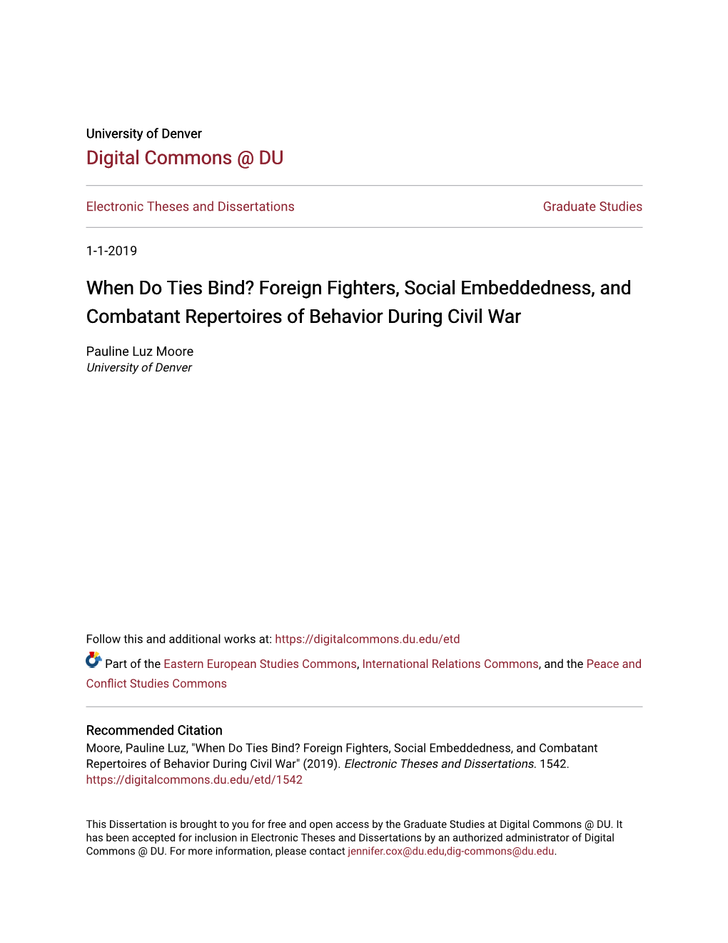 Foreign Fighters, Social Embeddedness, and Combatant Repertoires of Behavior During Civil War
