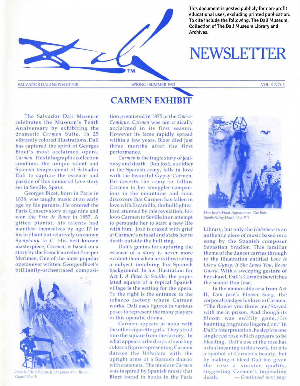 Dali Newsletter 1992