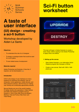 Sci-Fi Button Worksheet a Taste of User Interface