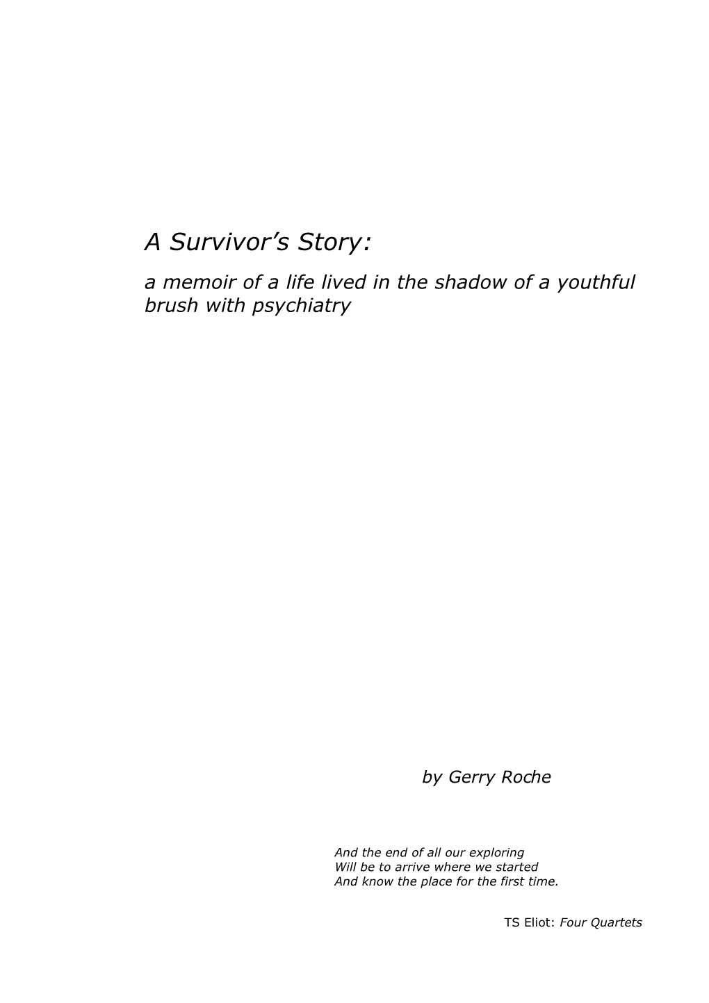 Gerry Roche "A Memoir"