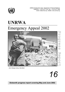 Emergency Appeal 2002 Progress Report