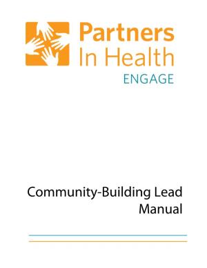 Community-Building Lead Manual Table of Contents