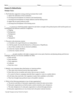 Chapter 07: Political Parties