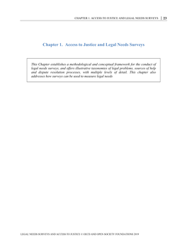 Chapter 1. Access to Justice and Legal Needs Surveys │ 23