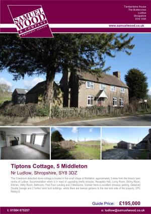 Tiptons Cottage, 5 Middleton