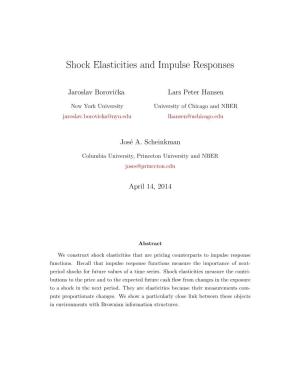 Shock Elasticities and Impulse Responses