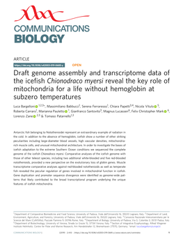 Draft Genome Assembly and Transcriptome Data of The