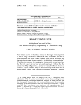 Bromfield Minster 1