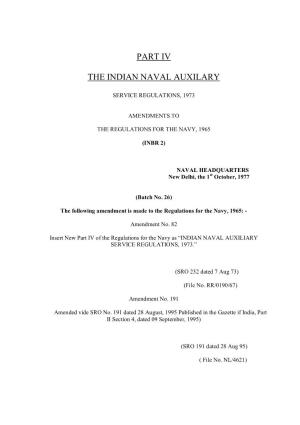 Part Iv the Indian Naval Auxilary