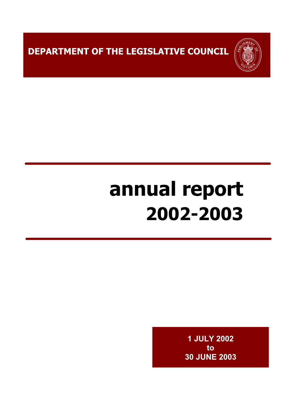 Annual Report 2002-2003