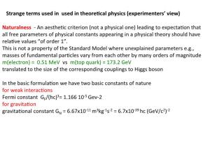 Strange Terms Used in Used in Theore Cal Physics (Experimenters' View)