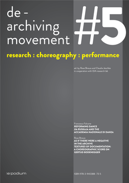 Choreography#5 : Performance Ed