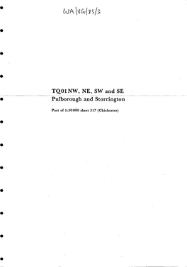 Pulborough and Storrington Part of 1:50000 Sheet 317 (Chichester) •