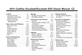 2011 Cadillac Escalade Owner Manual