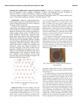 Supercam Calibration Target General Design