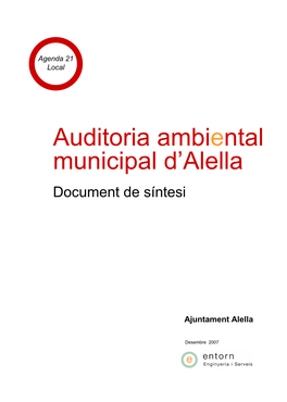 Auditoria Ambiental Municipal D'alella