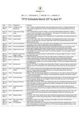 TPTV Schedule March 29Th to April 4Th