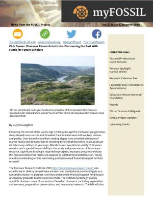 FOSSIL Project Newsletter Summer 2018