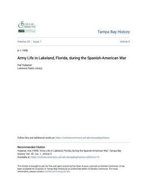 Army Life in Lakeland, Florida, During the Spanish-American War