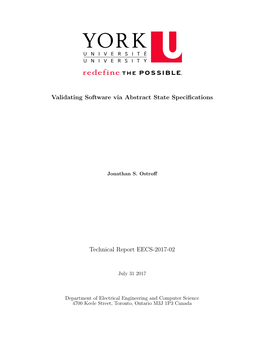 Validating Software Via Abstract State Specifications Technical Report