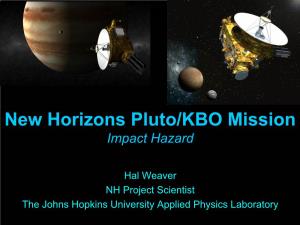 New Horizons Pluto/KBO Mission Impact Hazard