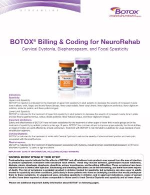 BOTOX® Billing & Coding for Neurorehab