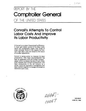 CED-80-61 Conrail's Attempts to Control Labor Costs and Improve Its