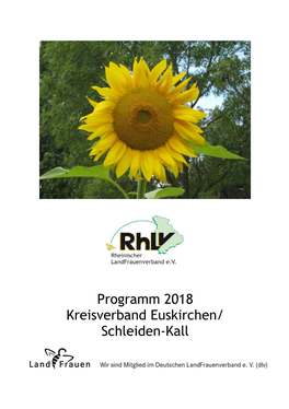 Programm 2018 Kreisverband Euskirchen/ Schleiden-Kall
