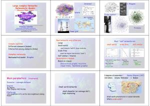 Large Complex Networks: Deterministic Models