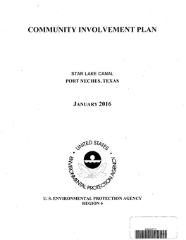 Community Involvement Plan for Star Lake Canal