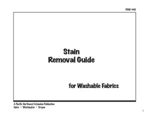 Stain Removable Guide for Washable Fabrics