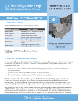 2019 Ohio College Tech Prep Regional Center Annual Reports