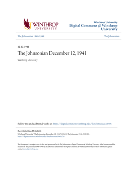 The Johnsonian December 12, 1941