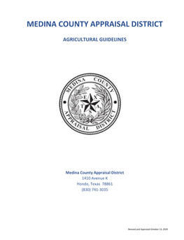 2021 Agricultural Use Guidelines