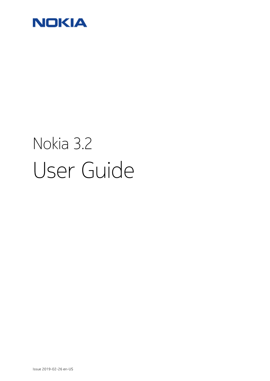 Nokia 3.2 Manual
