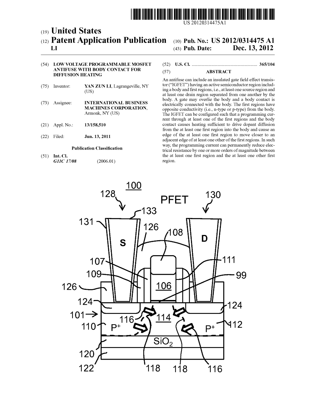 (12) Patent Application Publication (10) Pub. No.: US 2012/0314475A1 L (43) Pub