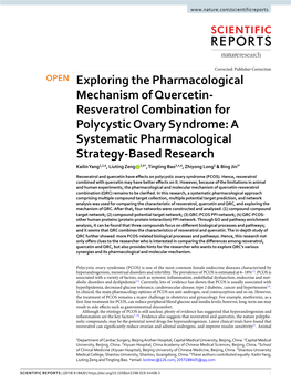 Exploring the Pharmacological Mechanism of Quercetin-Resveratrol Combination for Polycystic Ovary Syndrome
