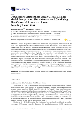 Downscaling Atmosphere-Ocean Global Climate Model Precipitation Simulations Over Africa Using Bias-Corrected Lateral and Lower Boundary Conditions