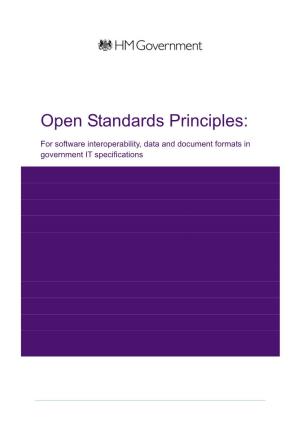 Open Standards Principles