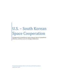 South Korean Space Cooperation