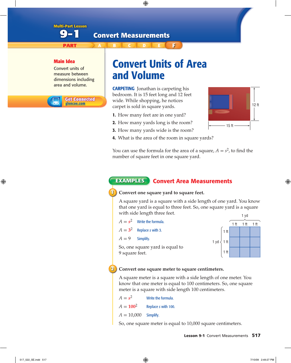 Convert Units of Area and Volume